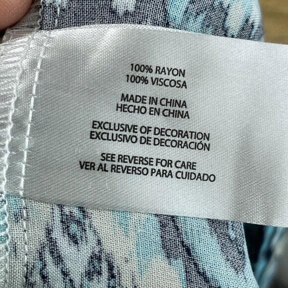 NEW Wildfox Womens L Blue Ikat Elastic Waist Pull-On Shorts - Picture 5 of 7